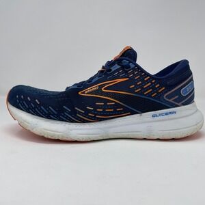 Brooks Glycerin 20 Men 10.5 Wide 2E Running Sporty Shoes Navy Orange 1103822E444